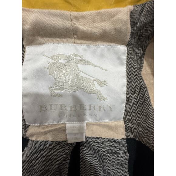 Burberry Childrens Stylish Mustard Yellow Jacket Nova Check Lining Girls - Picture 8 of 9